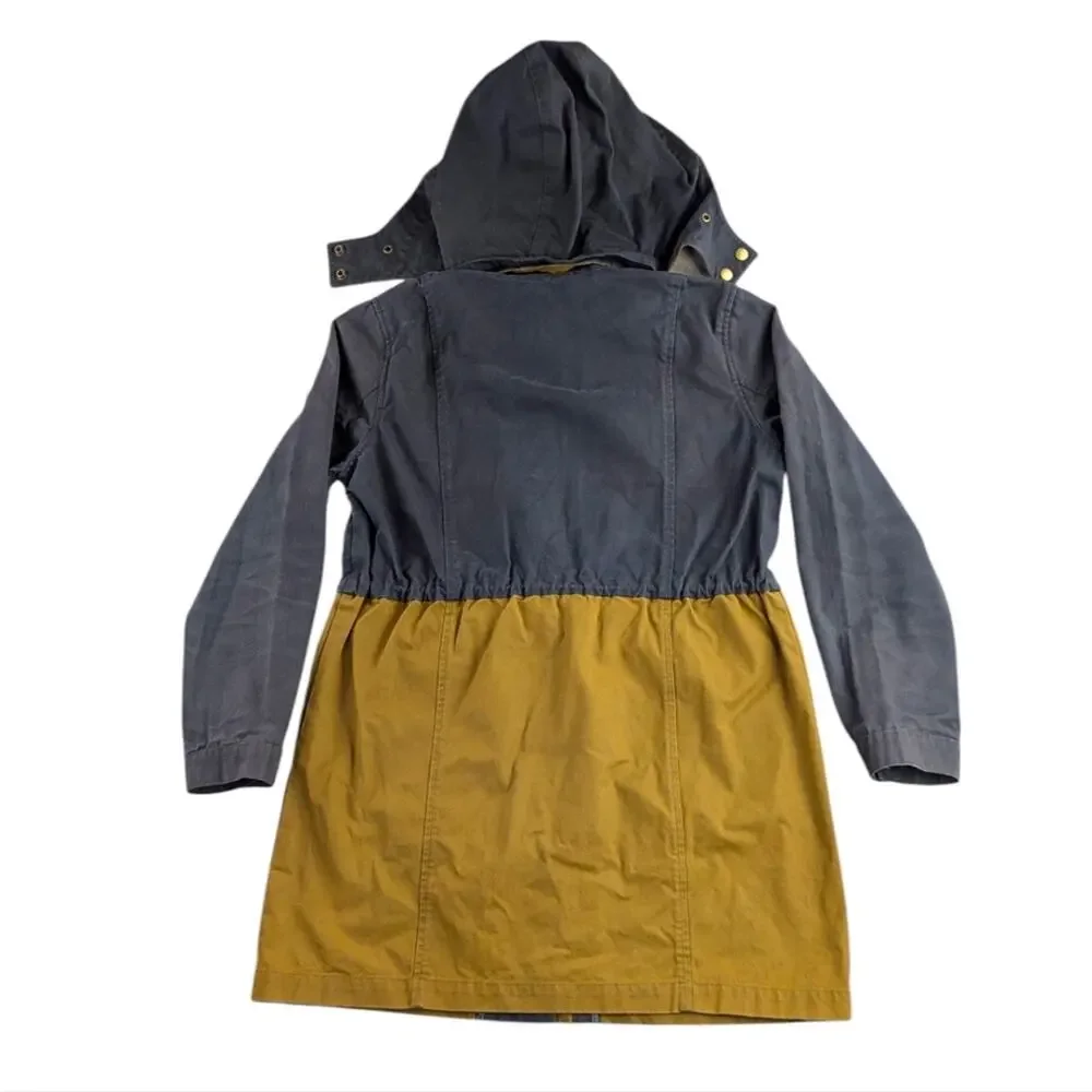 J. Crew Colorblock Barn/Chore Waxed Cotton Field Jacket EUC Size S     F215